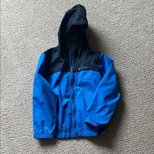 Columbia Kids Blue and Black Hooded Raincoat